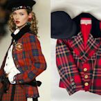 ysl圣羅蘭Yves saint Laurent左岸系列格子外套9.8新蘇格蘭上衣絲絨外套正品 vintage ysl