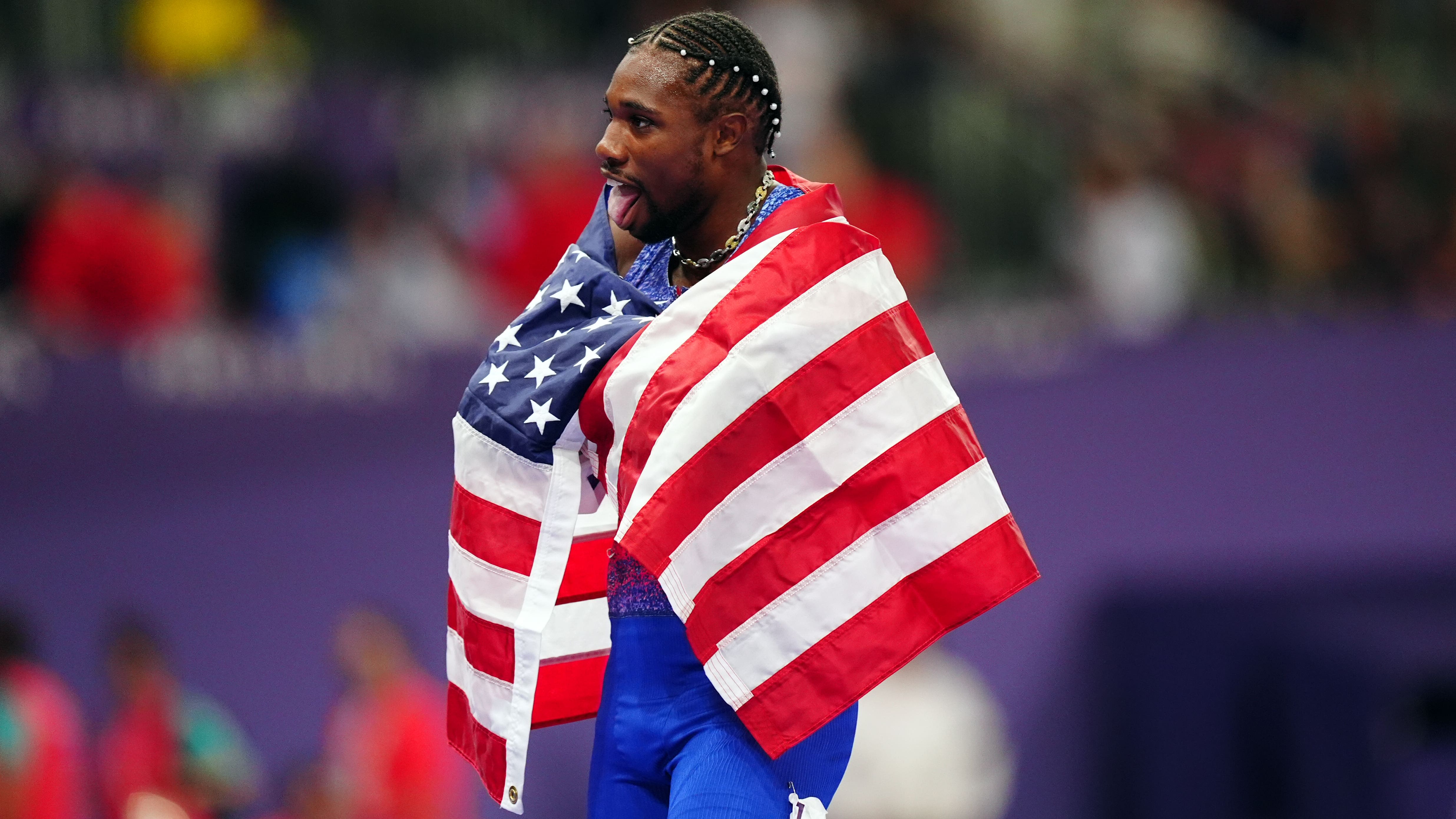 Noah Lyles edges out Jamaican Kishane Thompson to win men’s 100 metres title