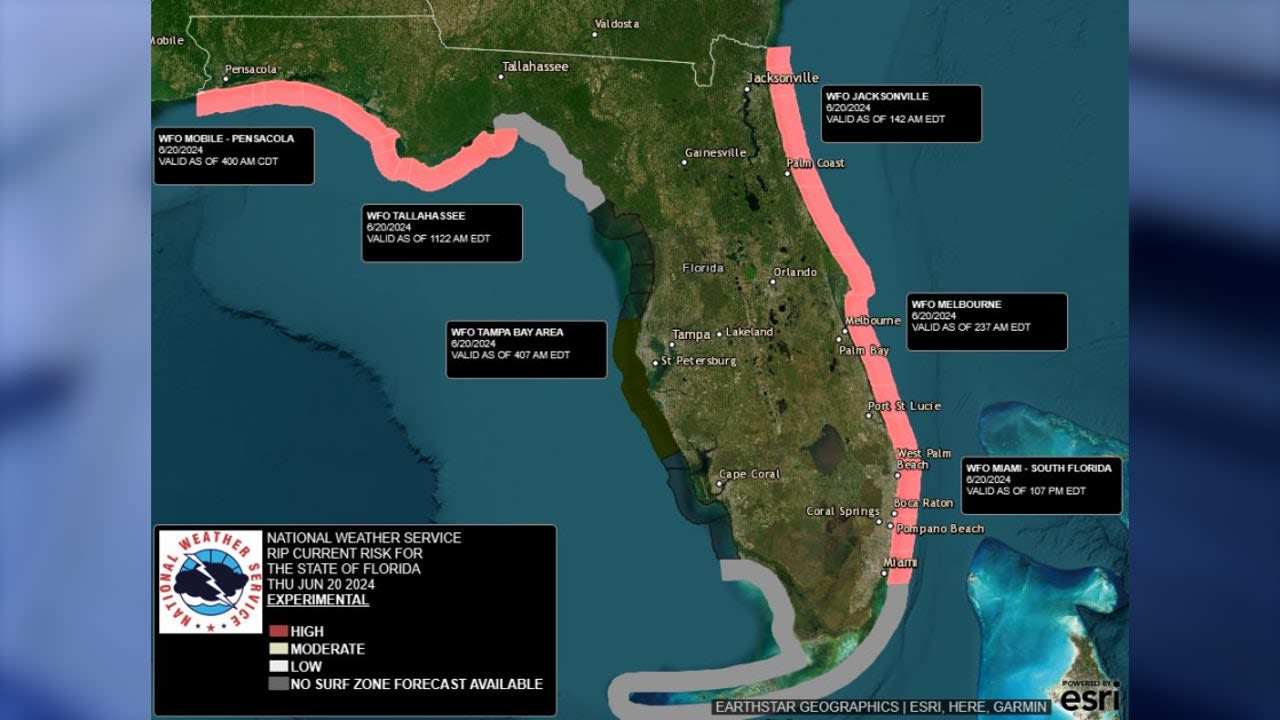 'Life-threatening' conditions expected at Central Florida beaches as disturbance approaches coast: NWS