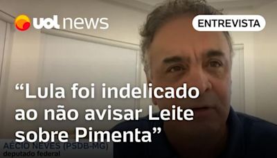 Lula colocou problema para si próprio ao nomear Pimenta para o RS, diz Aécio Neves