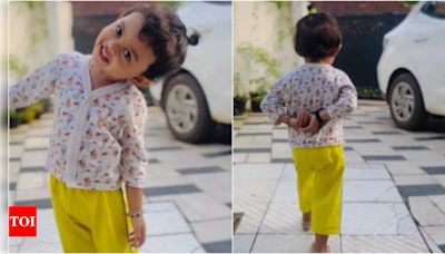 This video of Yuva and Mridhula's toddler Dwani imitating Mammootty and Mohanlal is the cutest! - Times of India