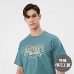 GIORDANO 男裝印花短袖上衣 山系服系列 - 06 北大西洋綠