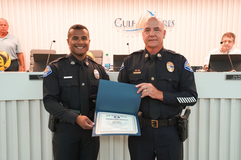 Gulf Shores police officer recognized for saving man’s life