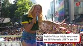 Vestida de verde-amarelo, Pablo Vittar arrasta multidão de fãs durante a 28ª Parada do Orgulho LGBT+ de SP neste domingo