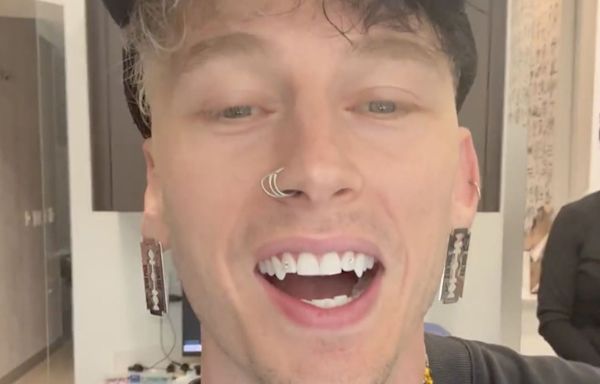 Machine Gun Kelly Debuts Fangs in Bold New Look: 'Might Need Em Sharpened'
