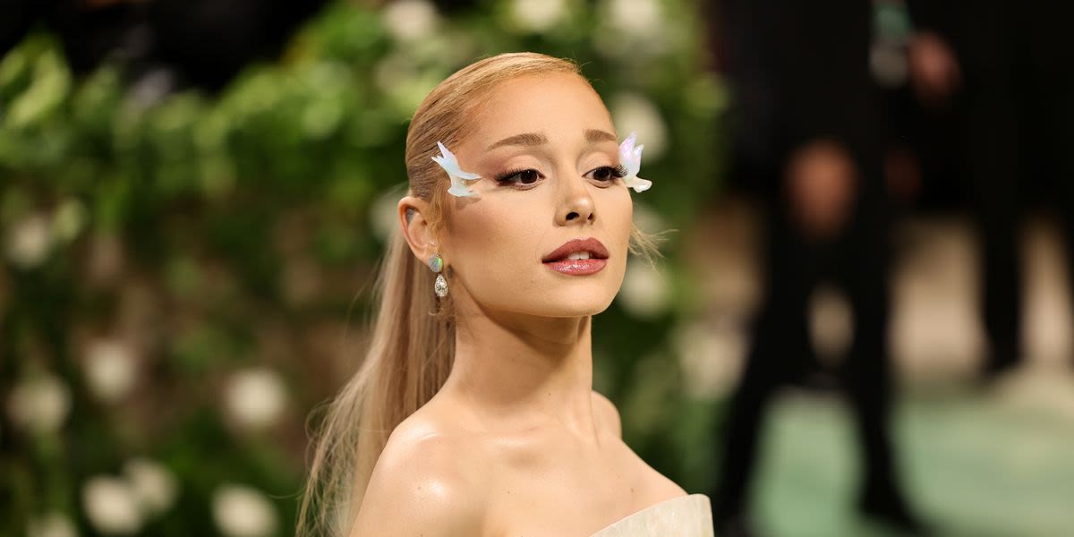 Ariana Grande Looks Like a Modern-Day Princess in a Mother of Pearl Loewe Gown