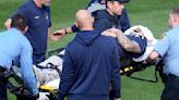 Brewers' Jakob Junis hit in neck by line drive in batting practice, taken to hospital