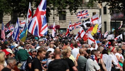 Thousands join Tommy Robinson march in London