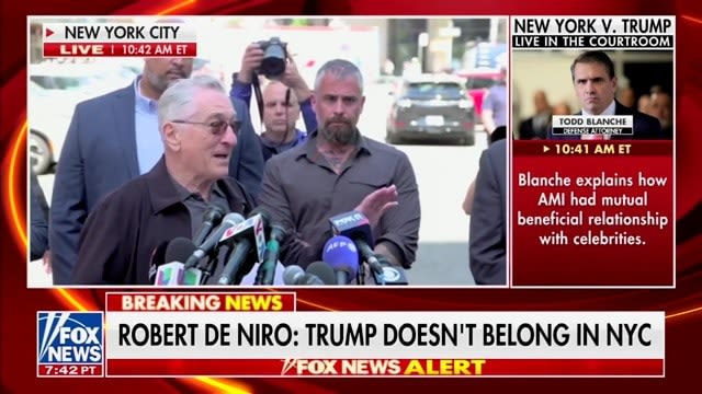 Robert De Niro Argues With MAGA Hecklers About Jan. 6 Outside Trump Trial