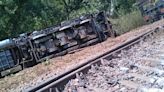 Engine of empty passenger train derails after hitting fallen tree in Chhattisgarh; driver injured