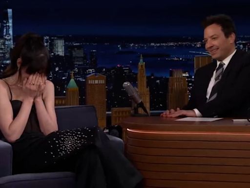 Anne Hathaway rescued by Jimmy Fallon in awkward The Tonight Show moment