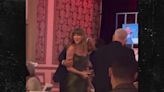 Travis Kelce Covers Taylor Swift's Arm With Kisses At Las Vegas Gala