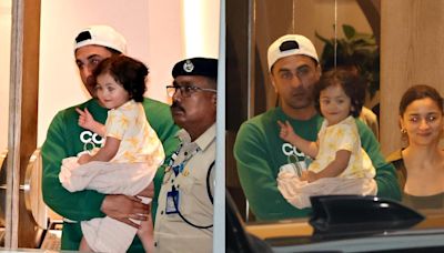 Ranbir Kapoor and Alia Bhatt’s daughter Raha flashes a big smile, kisses papa as the trio return to Mumbai; watch video