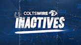 Colts vs. Vikings: Inactive players for Week 15