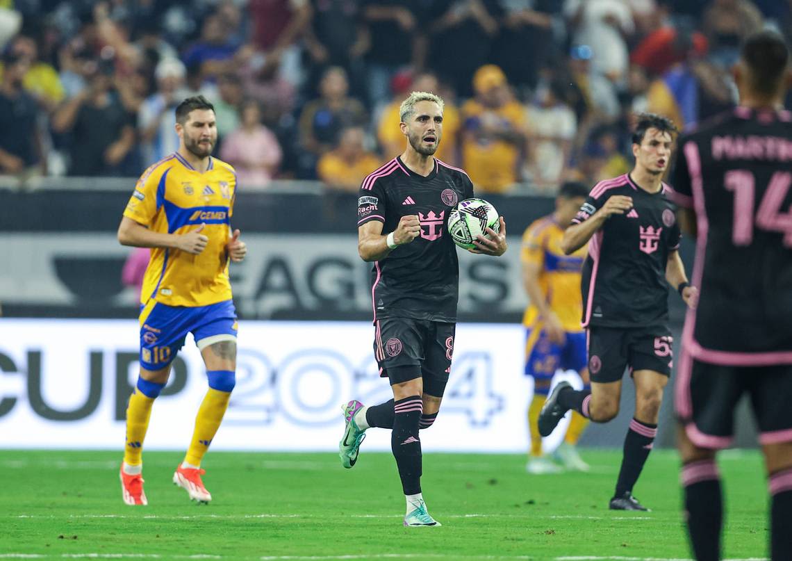 Inter Miami, without Messi and Suarez, edged 2-1 by Tigres but advance in Leagues Cup