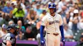 Luis Castillo steps in as a batter after injury forces Mariners to give up the designated hitter