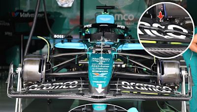 First glimpse of Aston Martin F1 upgrades appear as new front wing idea spotted