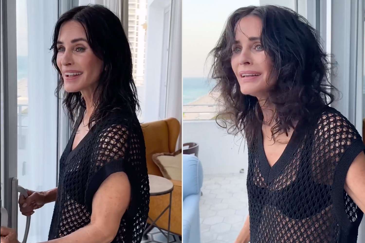 Courteney Cox Makes Fun of Her Humid Miami Hair with Famous Monica Geller Quote