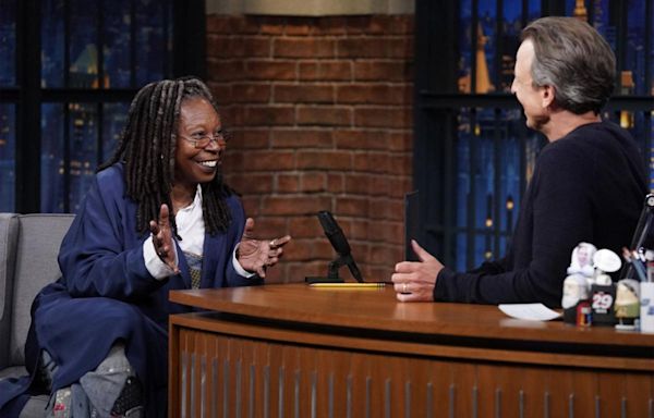 Whoopi Goldberg reveals to Seth Meyers the surprising spot where she spread her mother's ashes