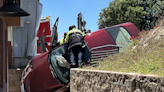 2 injured as car crashes into stairwell at SLO County medical building