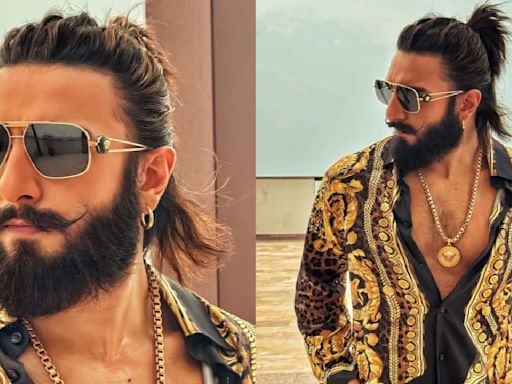 Ranveer Singh’s latest head-to-toe Versace look SCREAMS Rocky Randhawa; his Rs 83,395 Medusa necklace made our jaws drop