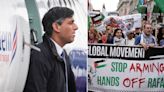 Rishi Sunak mobbed by Pro-Palestine protesters as he visits one UK city
