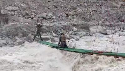 Watch: Indian Army Makes 150-foot Long Suspension Bridge In 48 Hours In Rain-hit Sikkim - News18