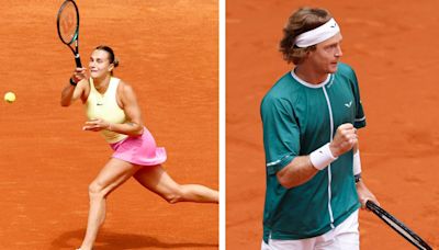 Madrid Open. Sabalenka sufre en su debut y Rublev acaba con su mala racha