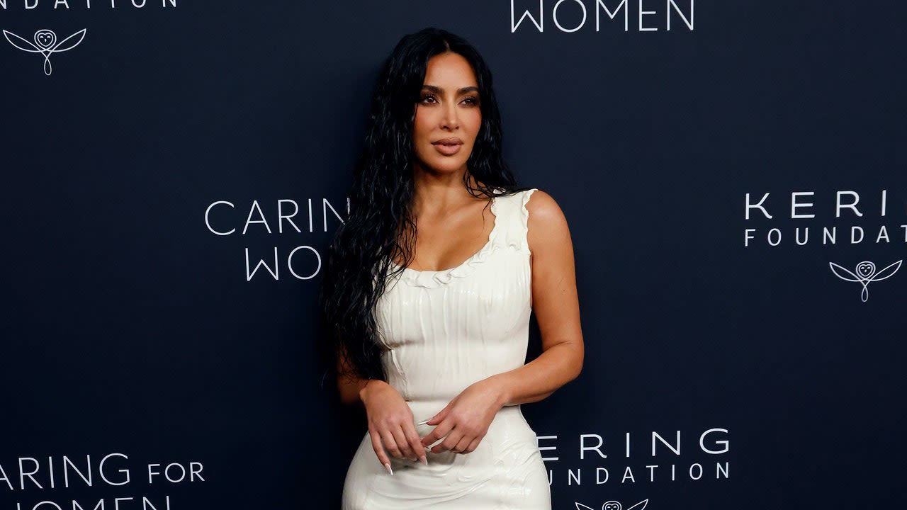 At the Kering Caring for Women Dinner, Kim Kardashian Embraces the Wet Look—For Women