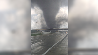 WATCH: Large tornado crossing interstate in Nebraska