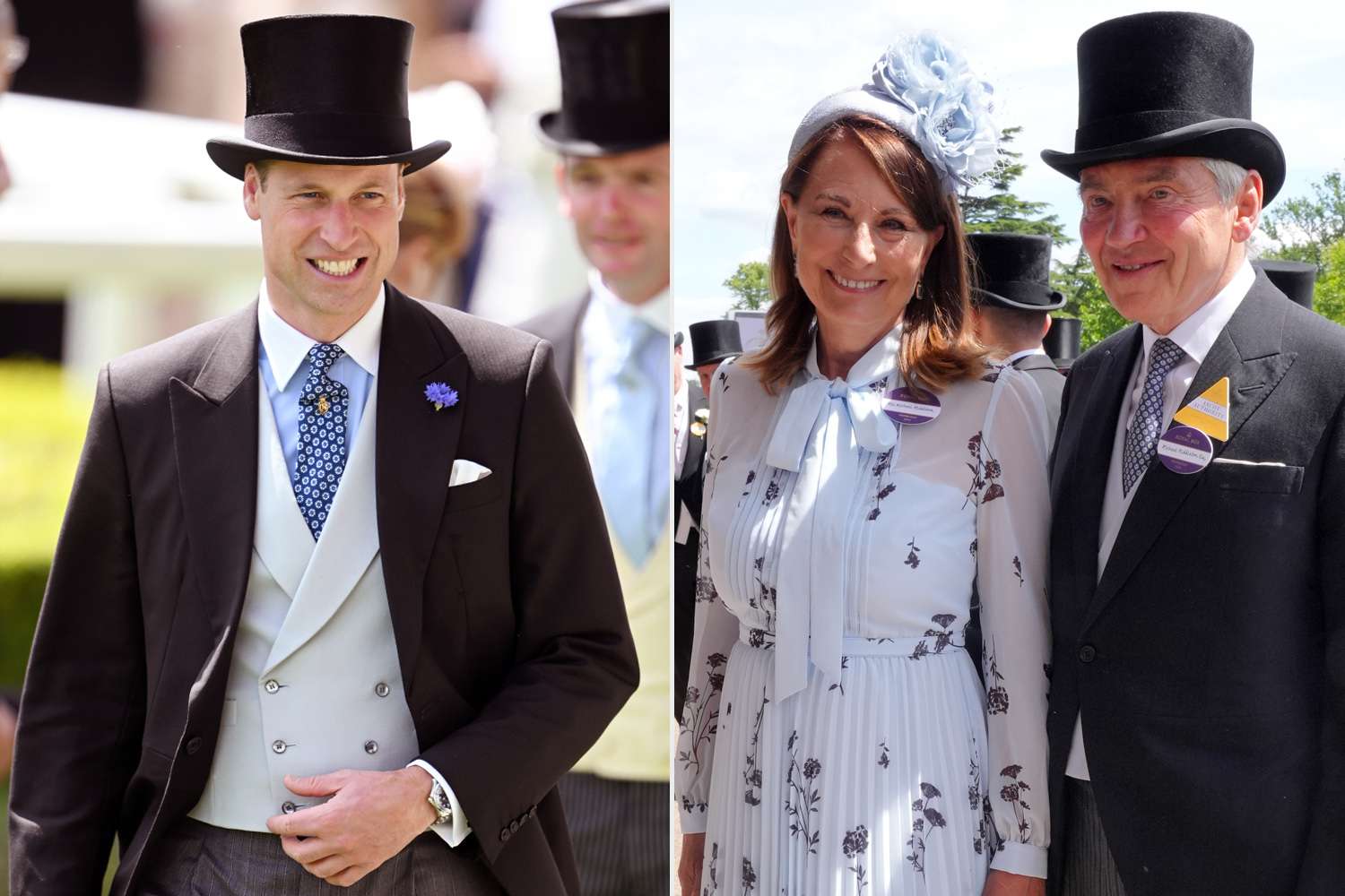 Prince William Chats with Kate Middleton's Parents Carole and Michael at Royal Ascot amid Her Cancer Treatment