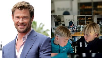 Chris Hemsworth Plays Hairdresser on His Twin Sons — and the 'Results Speak for Themselves'