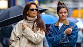 Katie Holmes and Suri Coordinate in Baggy Denim for Rainy Day in NY