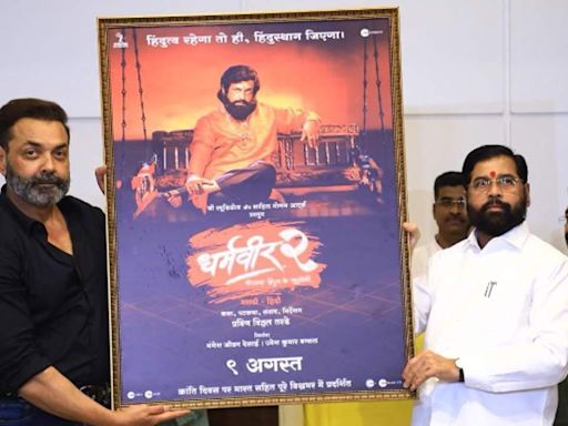 Dharmaveer 2: Bobby Deol unveils poster with CM Eknath Shinde in Mumbai