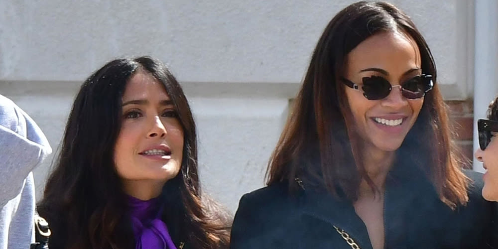 Zoe Saldana & Salma Hayek Double Date With Their Husbands During Trip to Venice