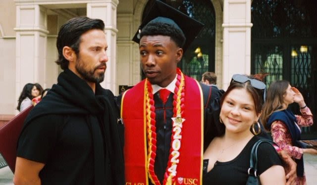 Milo Ventimiglia Reunites With Pearson Family at ‘This Is Us’ Costar Niles Fitch’s Graduation