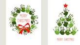 Make a cute handprint Christmas card