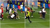 Incredible footage shows Alvaro Morata being injured by security guard after Spain 2-1 France