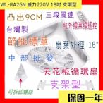 『中部批發』220V 威力 18吋 WL-RA26N 支架型節能扇 天花板循環扇 威力循環扇 凸出9公分(台灣製造)