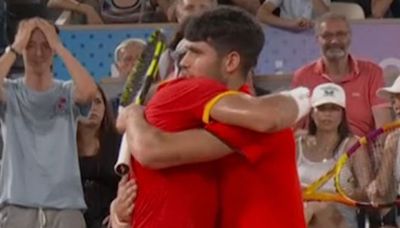 Nadal shares emotional hug with Alcaraz as they're knocked OUT of Olympics 2024