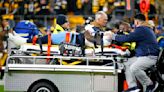 Titans WR Treylon Burks carted off field after hard fall during game vs. Steelers