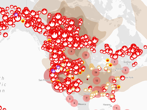 Wildfire smoke arrives in Rochester: Wildfire map and air quality in your area