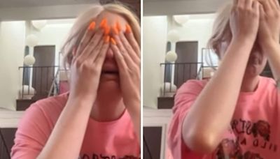 Woman breaks down on camera after discovering boyfriend cheating on her with her friend