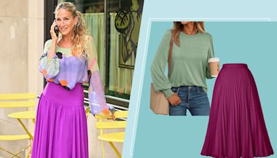 Sarah Jessica Parker's Midi Skirt on the Set of AJLT... Is a Fall-Approved Alternative to Jeans