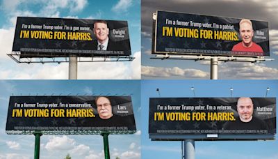 Anti-Trump billboards featuring Republicans who switched