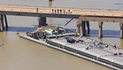 Pelican Island Bridge in Galveston struck by barge, causing portion to collapse: officials