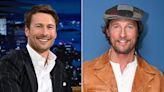 Glen Powell’s starstruck dad told Matthew McConaughey he has a photo of him next to his bed