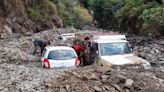 Rain triggers flashfloods in rivulets in Shimla, vehicles stuck in debris