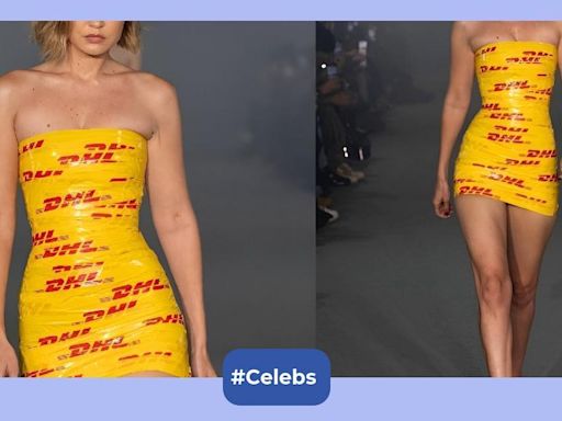 Gigi Hadid slays at Paris Fashion Week in a DHL tape dress: No crumbs, just glam!