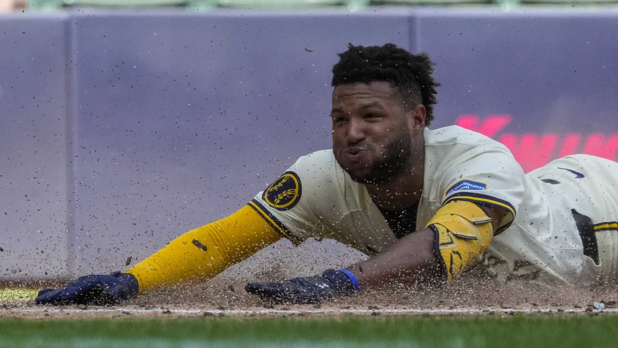 Brewers' Chourio continues productive June by hitting inside-the-park HR and making a diving catch